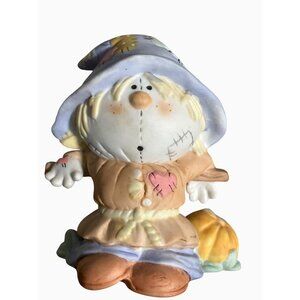 Bumpkins By Fabrique Scarecrow Figurine With Pumpkin Accent 3.5" Tall